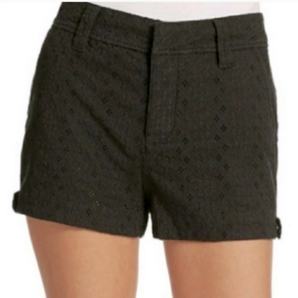 Free People Eyelet Rolled Trouser Shorts.